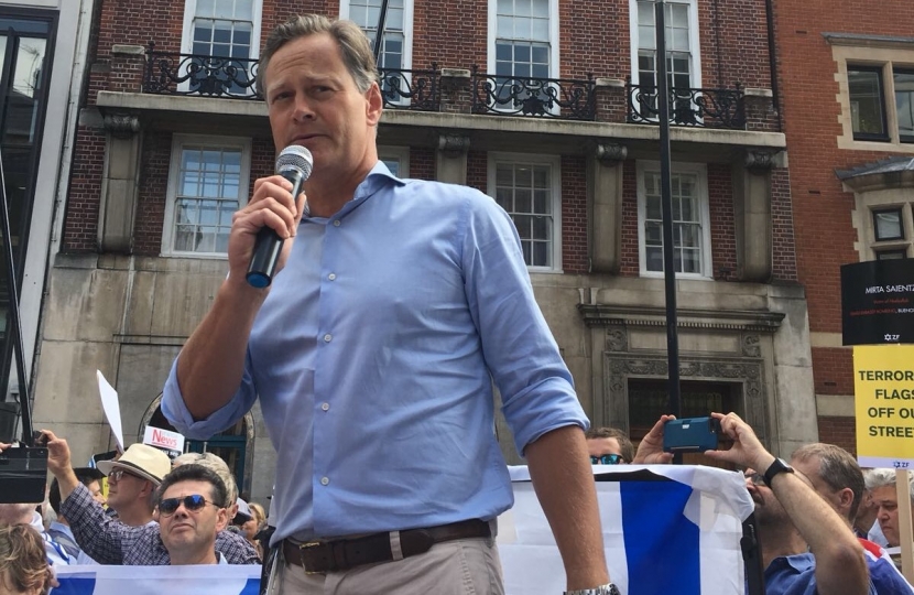 Matthew attending the counter-protest