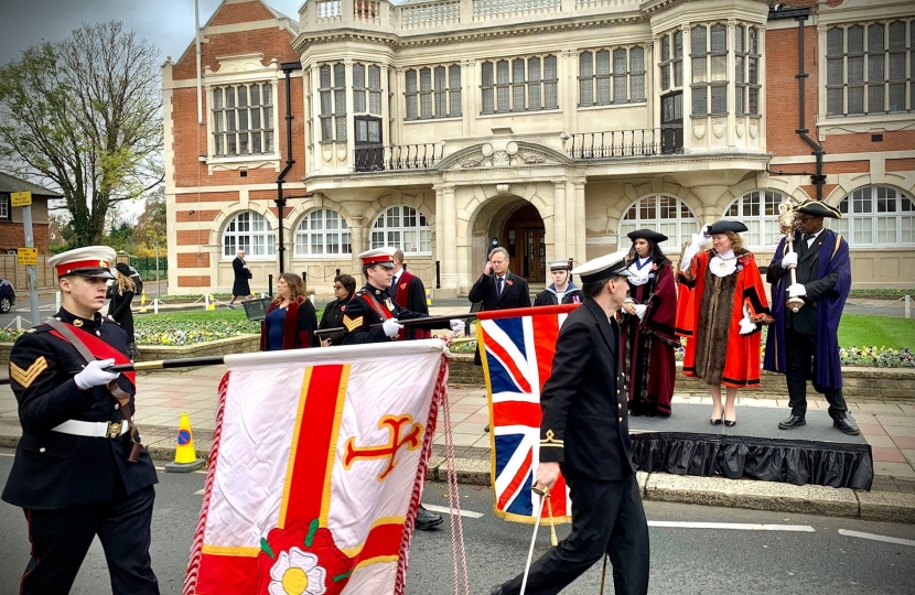 Matthew Offord MP outside Hendon Town Hall