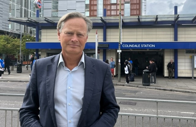 Matthew Offord MP at Colindale tube station