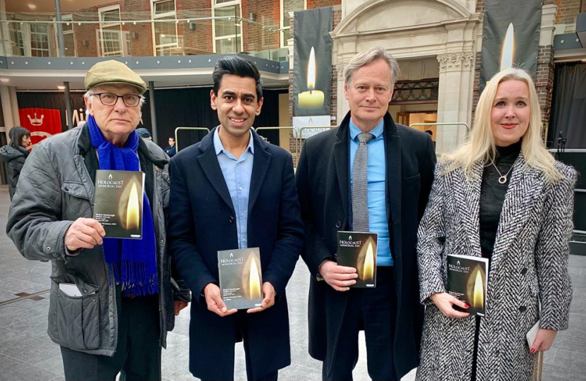 Matthew with constituent Doros Partasides, Ameet Jogia and Julie Redmond 