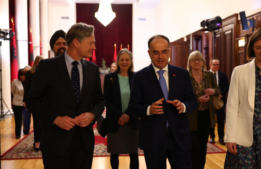 Matthew Offord MP with Members of the UK delegation in Albania