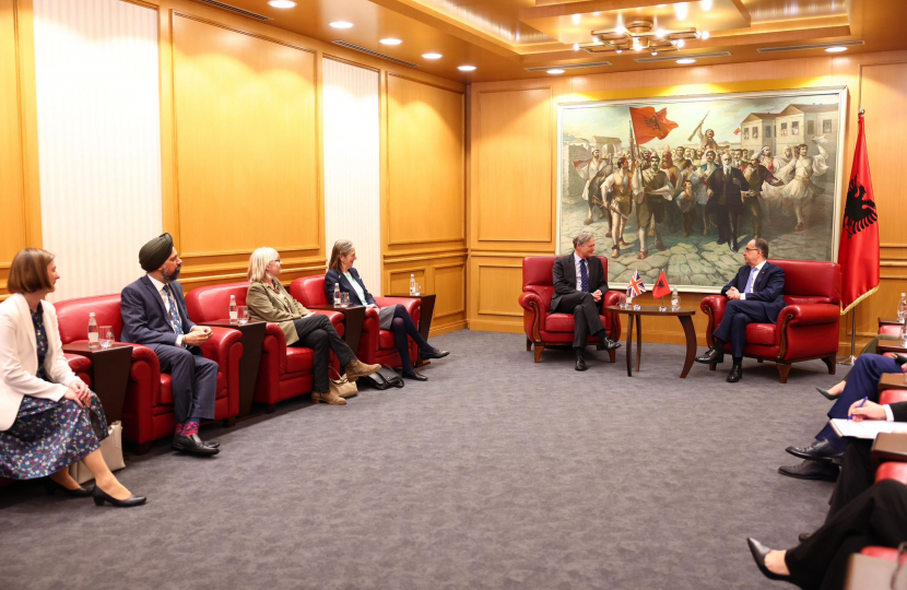 Matthew Offord MP with Members of the UK delegation in Albania