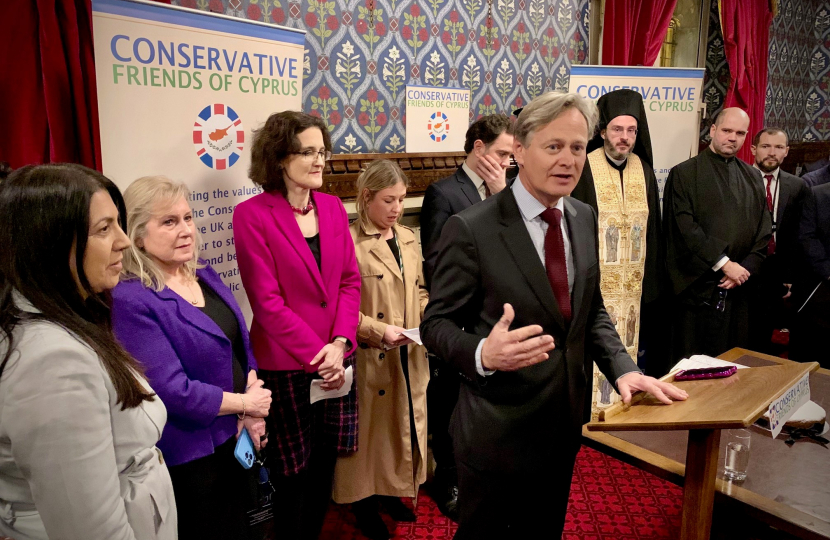 Matthew speaking at the Vasilopita ceremony