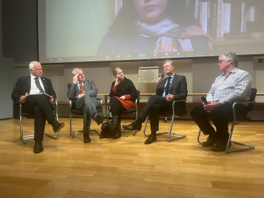 Matthew speaking at the V&A