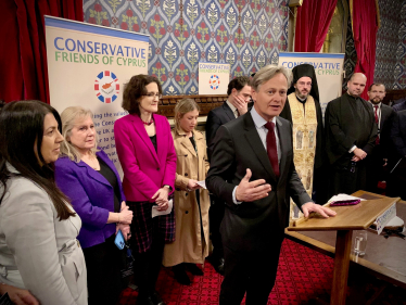 Matthew speaking at the Vasilopita ceremony